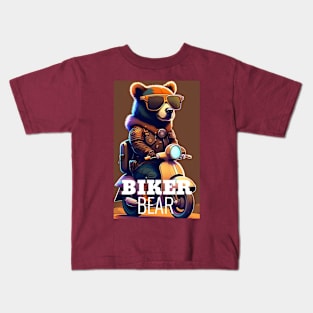 Biker Bear Kids T-Shirt